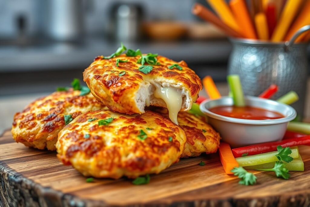 Crispy Cheesy Chicken Fritters