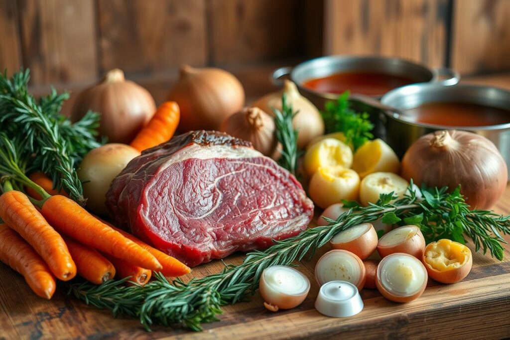 Pot Roast Ingredients Preparation