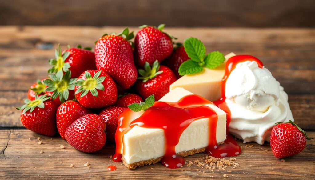 Strawberry Cheesecake Ice Cream Ingredients Strawberry Cheesecake Ice Cream Ingredients