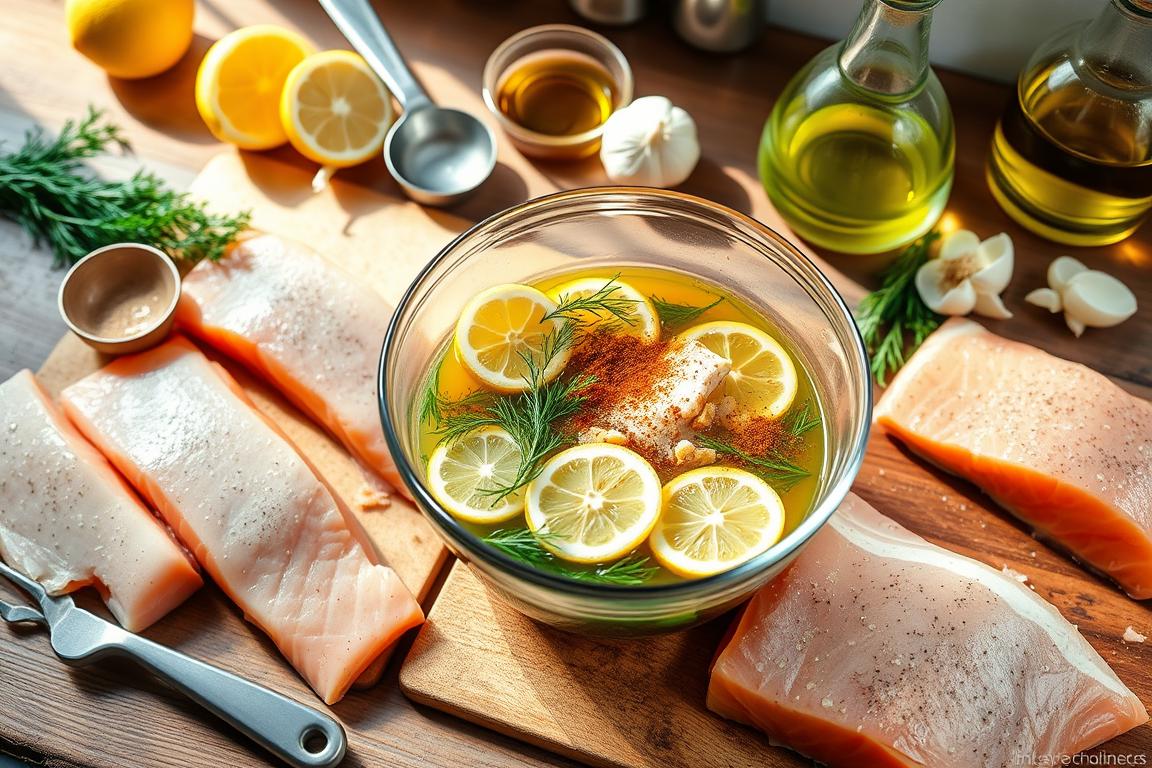 What do you soak salmon in before cooking?