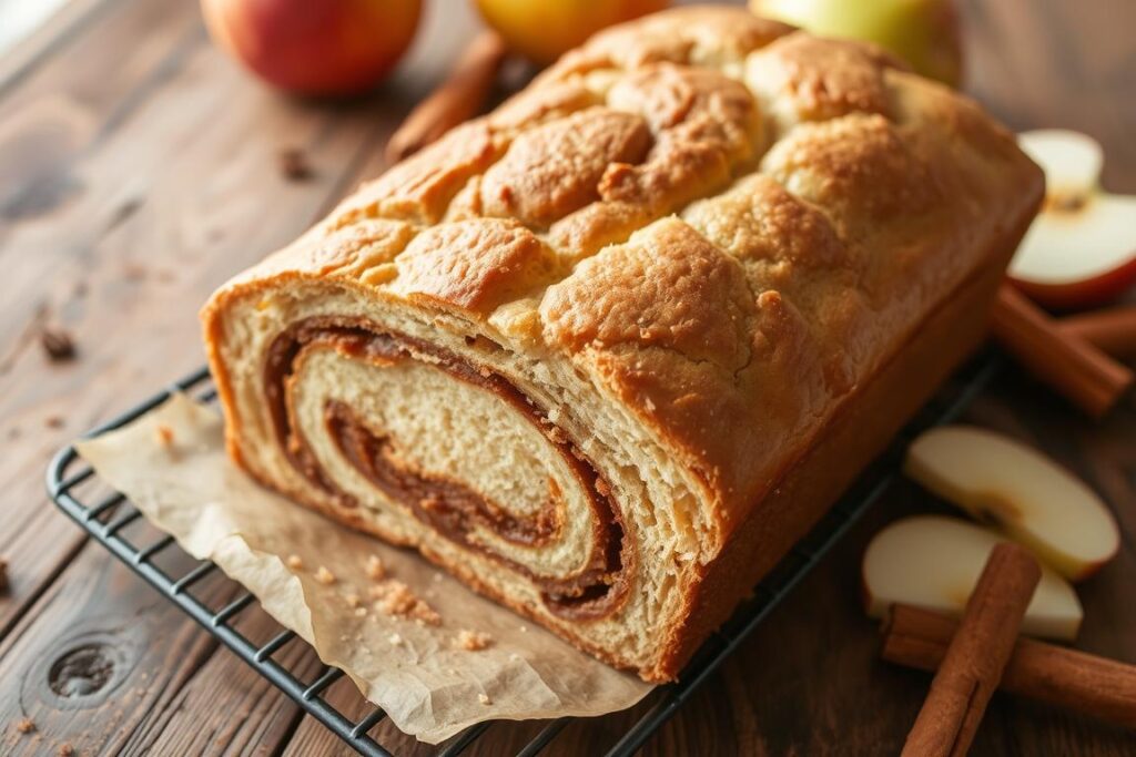homemade apple cinnamon swirl loaf
