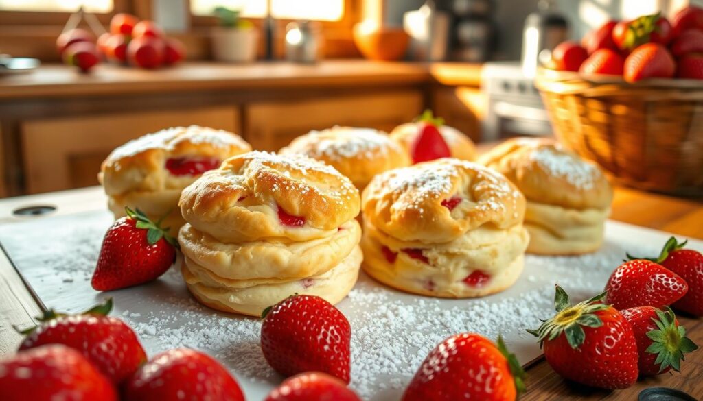 strawberry biscuits​